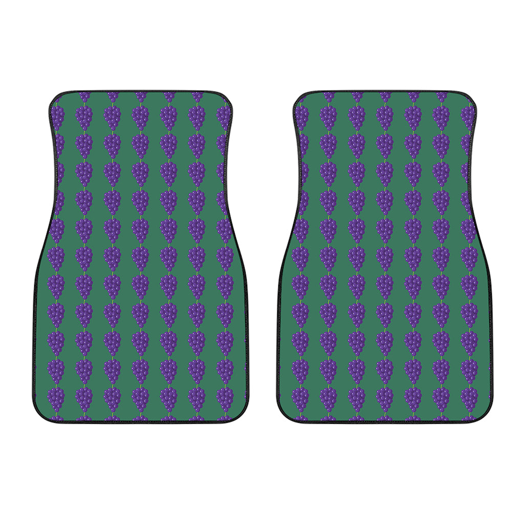 Purple Grape Pattern Print Front Car Floor Mats