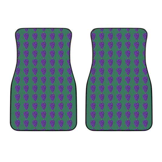 Purple Grape Pattern Print Front Car Floor Mats