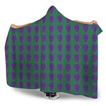 Purple Grape Pattern Print Hooded Blanket