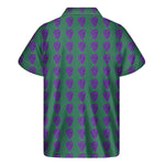 Purple Grape Pattern Print Men's Short Sleeve Shirt