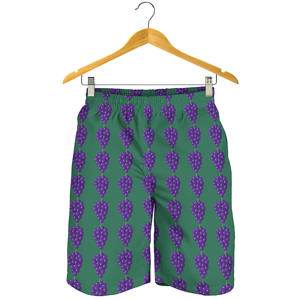 Purple Grape Pattern Print Men's Shorts
