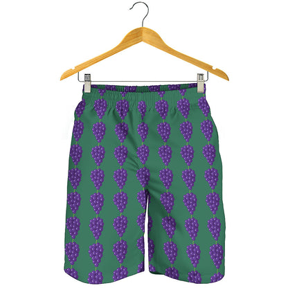 Purple Grape Pattern Print Men's Shorts