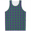 Purple Grape Pattern Print Men's Tank Top