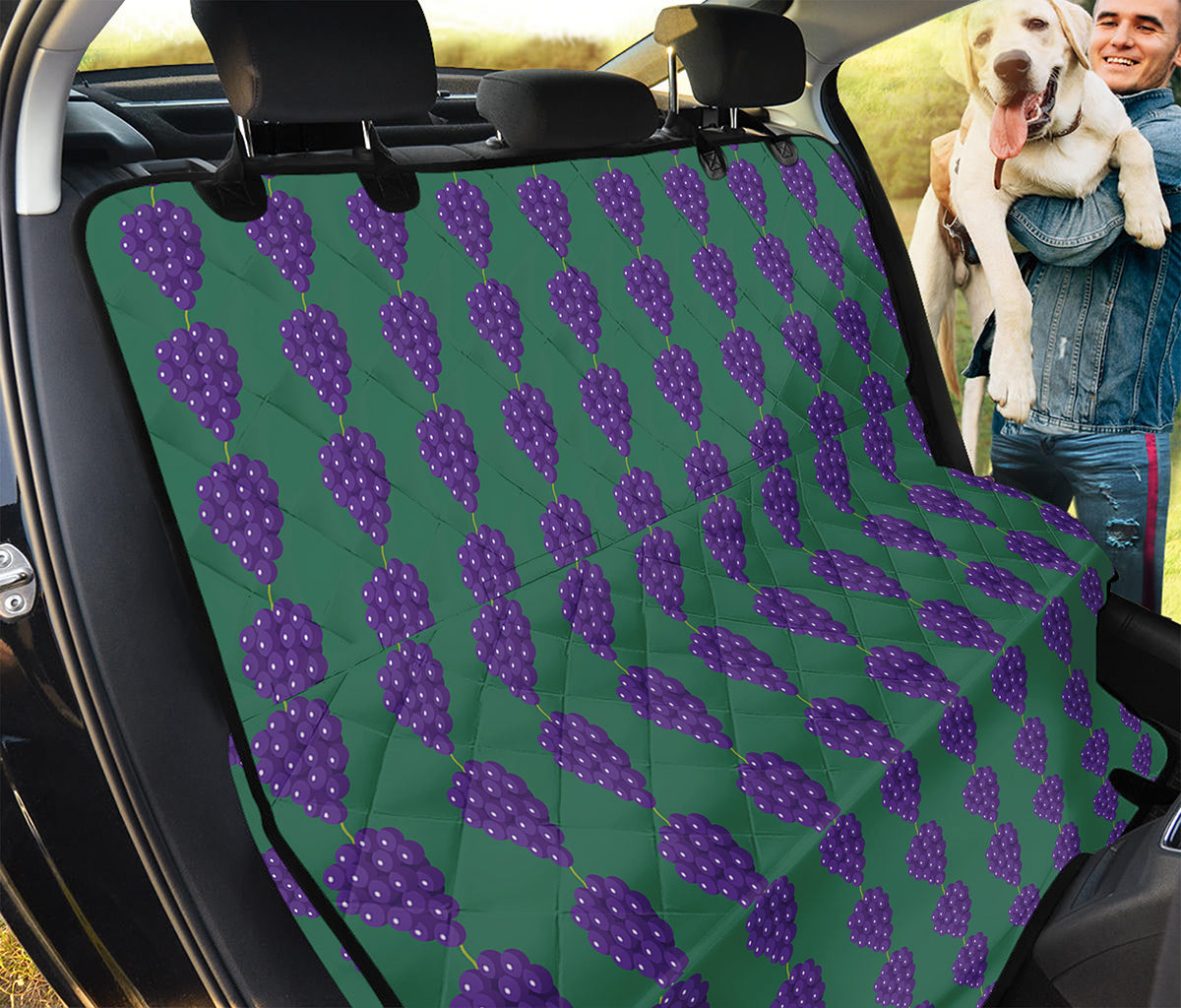 Purple Grape Pattern Print Pet Car Back Seat Cover