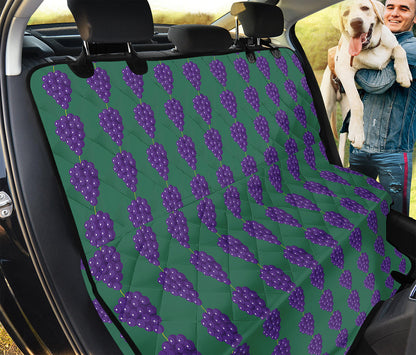 Purple Grape Pattern Print Pet Car Back Seat Cover