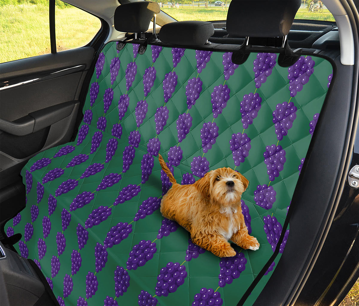 Purple Grape Pattern Print Pet Car Back Seat Cover
