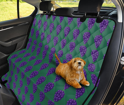 Purple Grape Pattern Print Pet Car Back Seat Cover