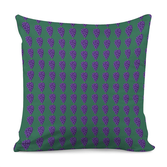 Purple Grape Pattern Print Pillow Cover
