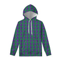 Purple Grape Pattern Print Pullover Hoodie