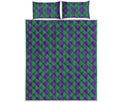 Purple Grape Pattern Print Quilt Bed Set