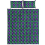 Purple Grape Pattern Print Quilt Bed Set