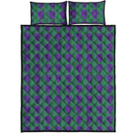 Purple Grape Pattern Print Quilt Bed Set