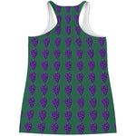 Purple Grape Pattern Print Women's Racerback Tank Top