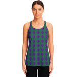 Purple Grape Pattern Print Women's Racerback Tank Top