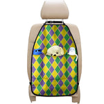 Purple Green And Yellow Mardi Gras Print Car Seat Organizers