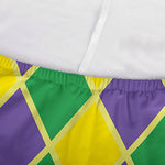 Purple Green And Yellow Mardi Gras Print Sofa Cover
