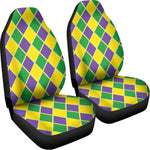 Purple Green And Yellow Mardi Gras Print Universal Fit Car Seat Covers