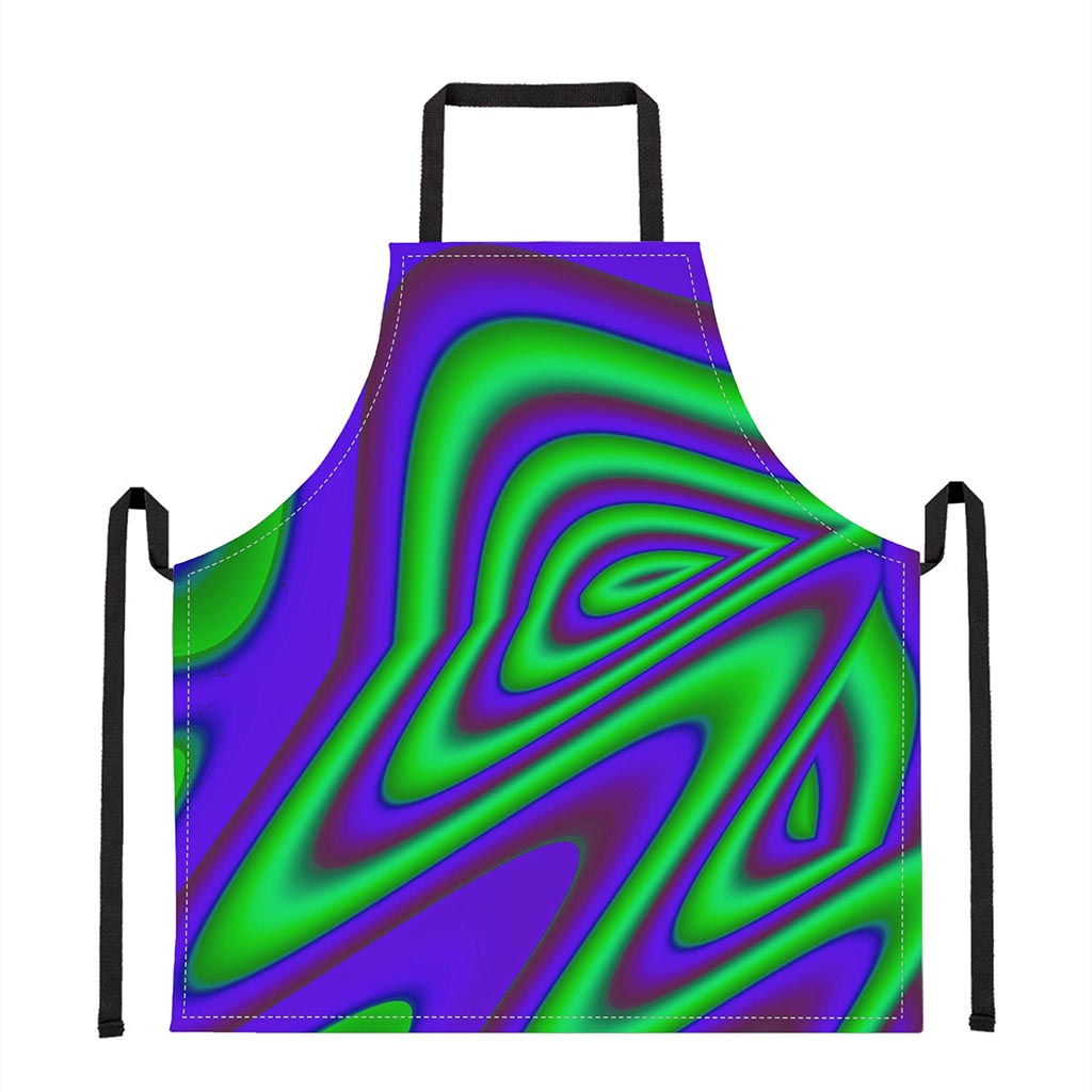 Purple Green Psychedelic Trippy Print Apron