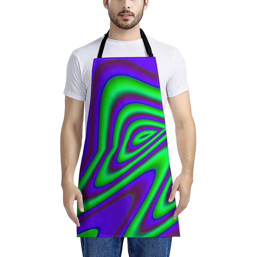 Purple Green Psychedelic Trippy Print Apron