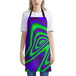 Purple Green Psychedelic Trippy Print Apron