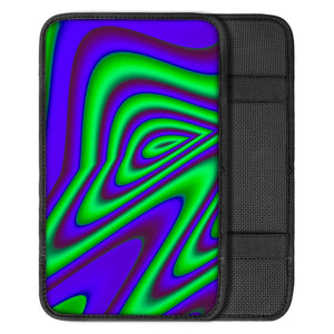 Purple Green Psychedelic Trippy Print Car Center Console Cover
