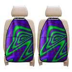 Purple Green Psychedelic Trippy Print Car Seat Organizers