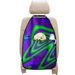 Purple Green Psychedelic Trippy Print Car Seat Organizers