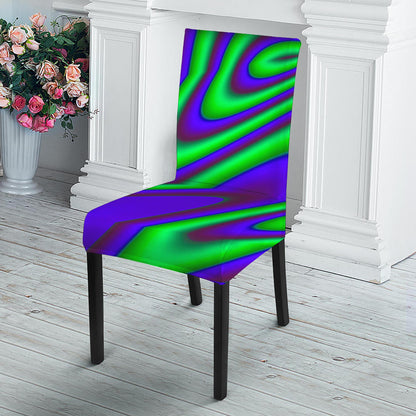 Purple Green Psychedelic Trippy Print Dining Chair Slipcover