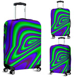 Purple Green Psychedelic Trippy Print Luggage Cover GearFrost