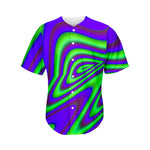Purple Green Psychedelic Trippy Print Men's Baseball Jersey