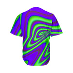 Purple Green Psychedelic Trippy Print Men's Baseball Jersey