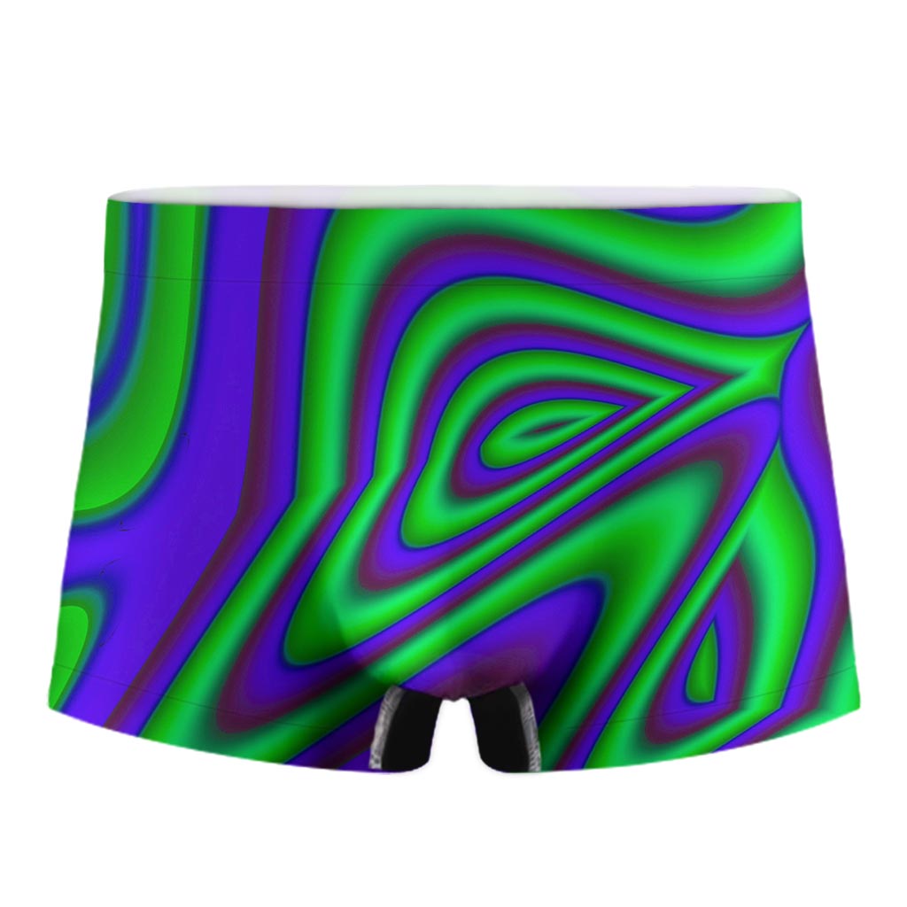 Purple Green Psychedelic Trippy Print Men's Boxer Briefs