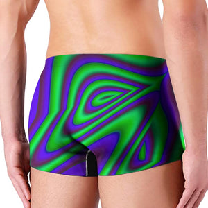 Purple Green Psychedelic Trippy Print Men's Boxer Briefs