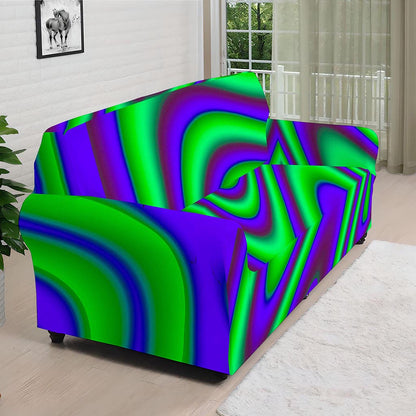 Purple Green Psychedelic Trippy Print Sofa Cover