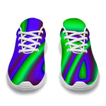 Purple Green Psychedelic Trippy Print Sport Shoes GearFrost