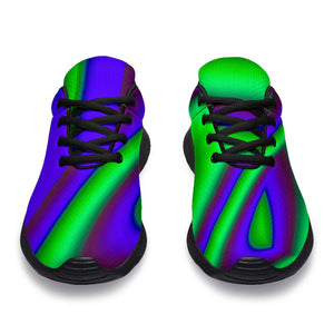 Purple Green Psychedelic Trippy Print Sport Shoes GearFrost