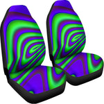 Purple Green Psychedelic Trippy Print Universal Fit Car Seat Covers