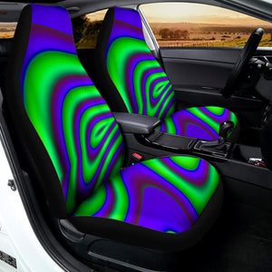 Purple Green Psychedelic Trippy Print Universal Fit Car Seat Covers