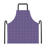 Purple Grey And White Tattersall Print Apron