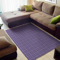 Purple Grey And White Tattersall Print Floor Mat