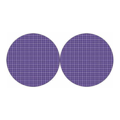 Purple Grey And White Tattersall Print Car Coasters