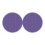 Purple Grey And White Tattersall Print Car Coasters