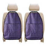 Purple Grey And White Tattersall Print Car Seat Organizers