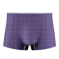 Purple Grey And White Tattersall Print Men's Boxer Briefs