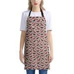 Purple Halloween Bat Pattern Print Apron