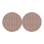 Purple Halloween Bat Pattern Print Car Coasters