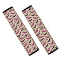 Purple Halloween Bat Pattern Print Car Seat Belt Covers