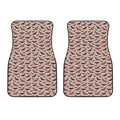 Purple Halloween Bat Pattern Print Front Car Floor Mats