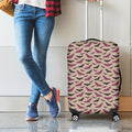 Purple Halloween Bat Pattern Print Luggage Cover