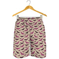 Purple Halloween Bat Pattern Print Men's Shorts